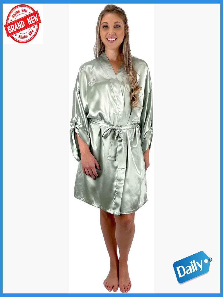 22 Momme Pure Silk Kimono Robe, Soft & Lightweight Women's Robe